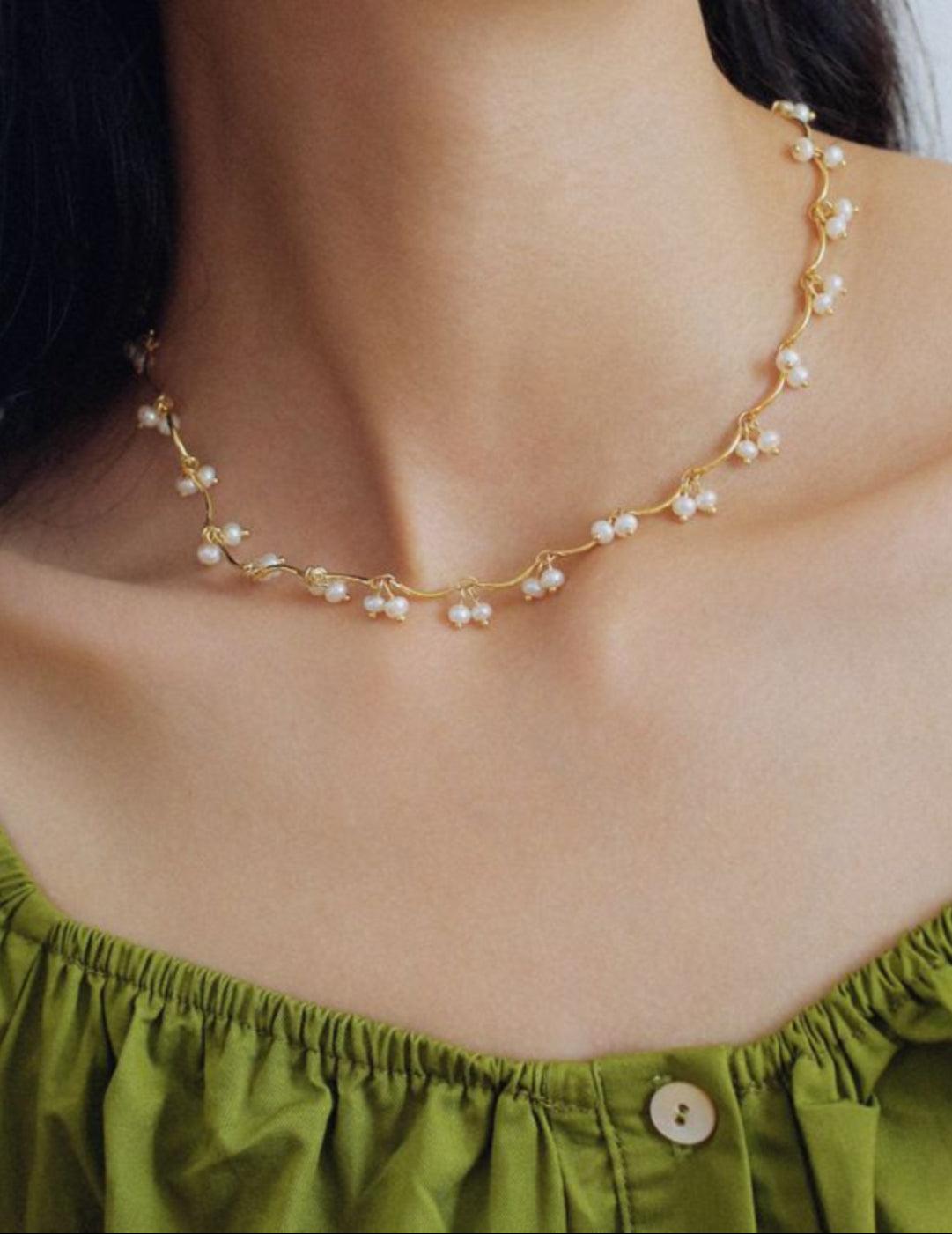 Cherry Freshwater Pearl Necklace - Gembea Jewelry