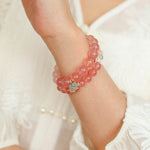 Summer Strawberry Crystal Grape Stone Bracelet Gembea Jewelry