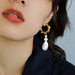 Twist Baroque Pearl Drop Earrings