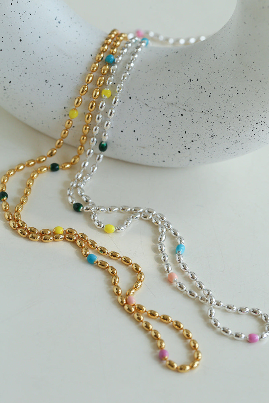 Spring Heartbeat Gold Beans Necklace