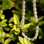 Green Stone Irregular Pearl Necklace-Gembea Jewelry