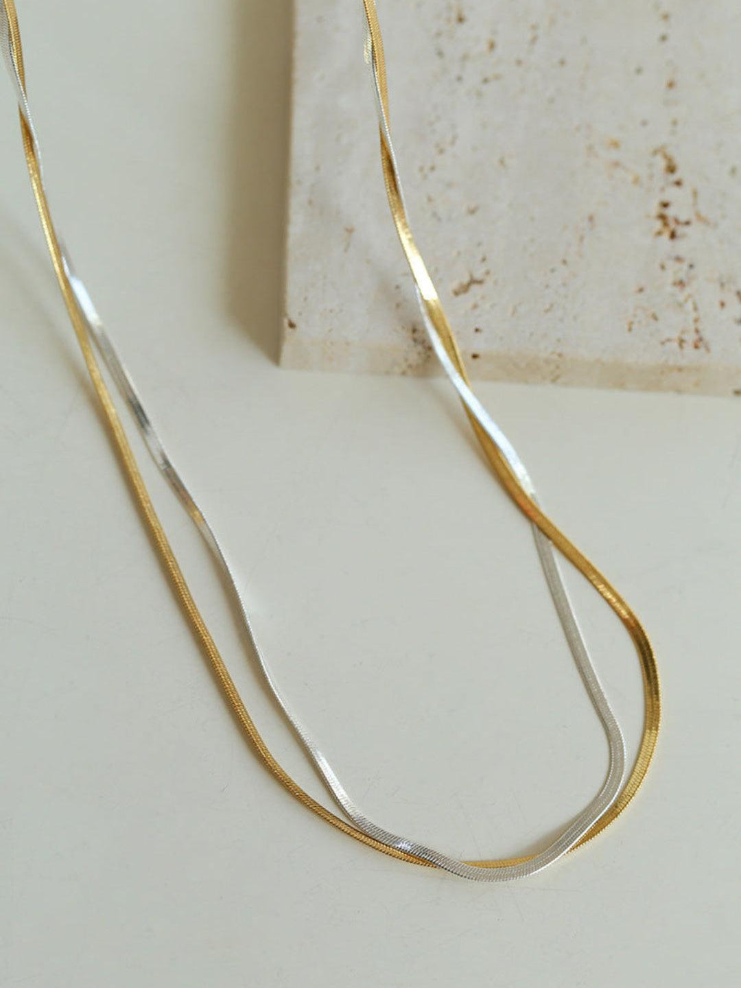 Spring Heartbeat Snake Bone Chain Necklace - Gembea Jewelry