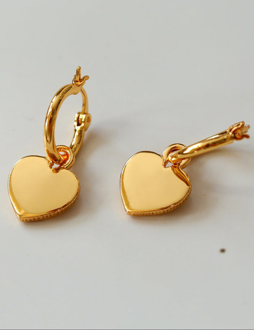 Lion Relief Love Drop Hoop Earrings