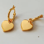 Lion Relief Love Drop Hoop Earrings