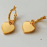 Lion Relief Love Drop Hoop Earrings