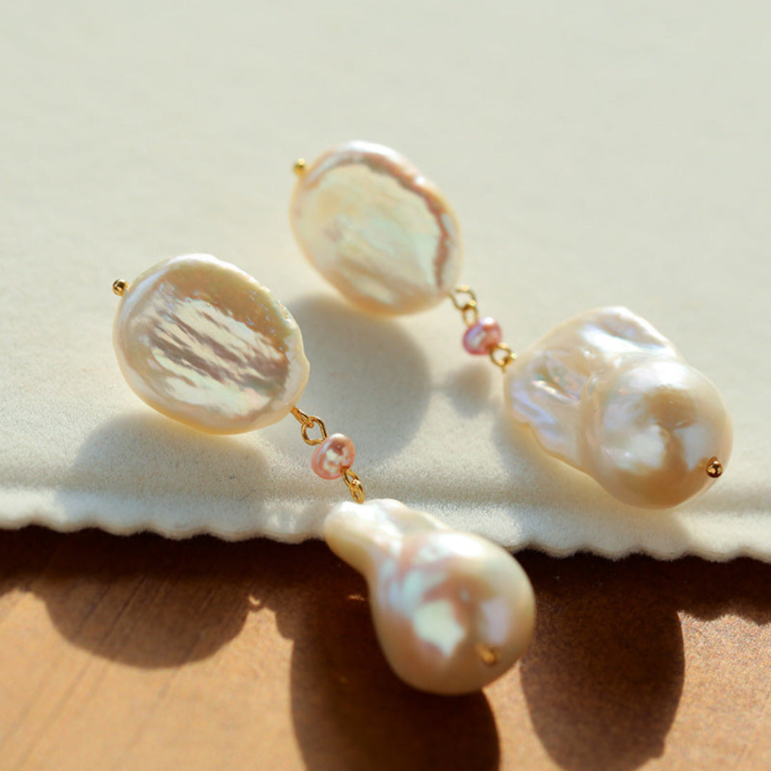 Freshwater Baroque Pearl Drop Earrings