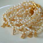 Vintage 26 Letter Pearl Bracelet