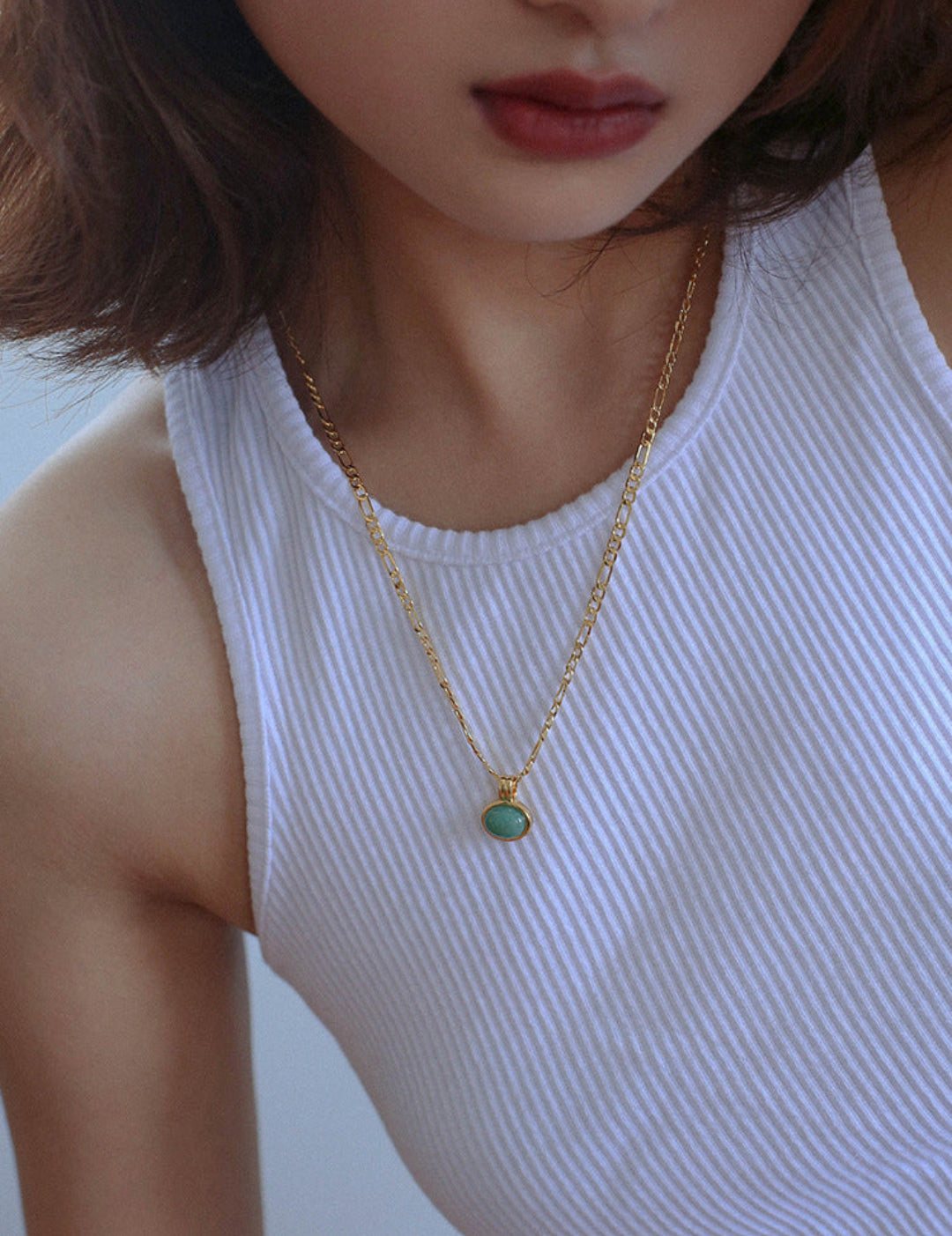 Gembea Jewelry Dongling Gemstone Chain Necklace