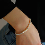 Simple OT Buckle Pearl Bracelet