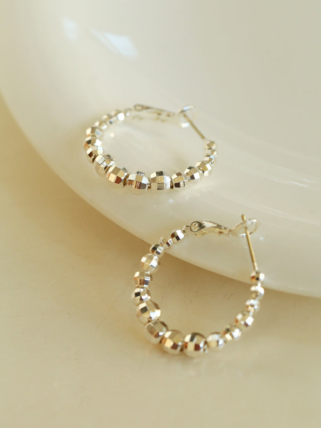 Multilayer Laser Bead Hoop Earrings