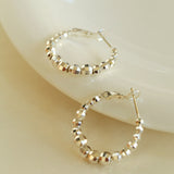 Multilayer Laser Bead Hoop Earrings