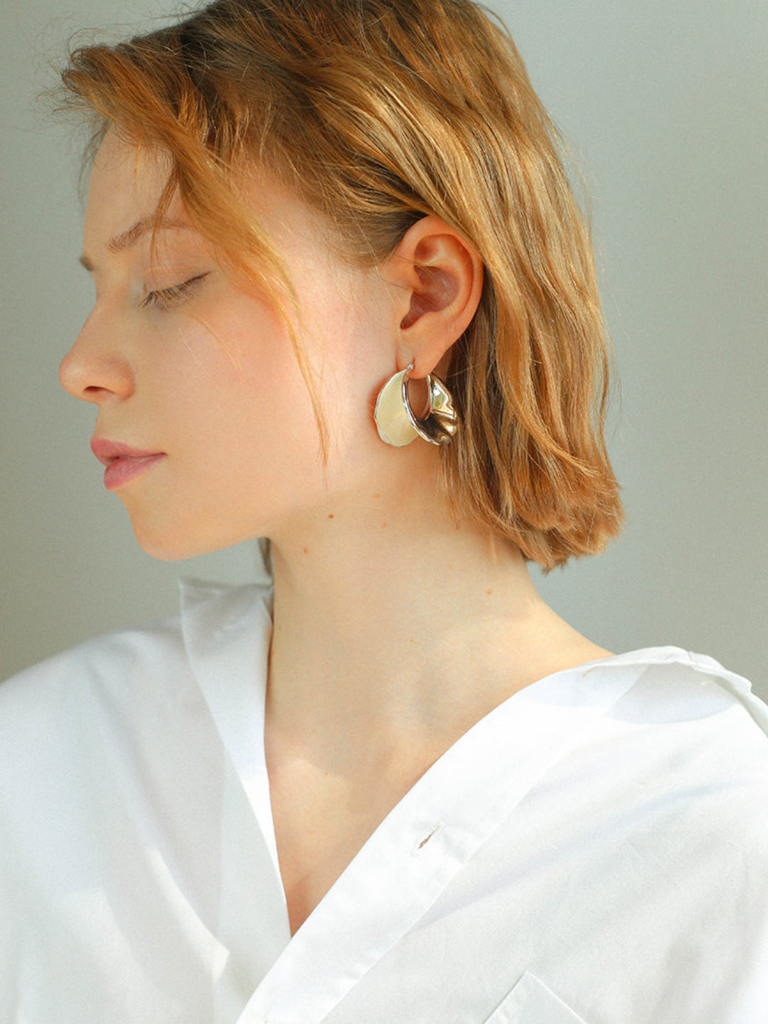 Enamel Glazed Hoop Earrings