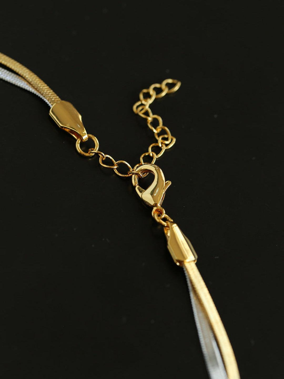 Spring Heartbeat Snake Bone Chain Necklace - Gembea Jewelry