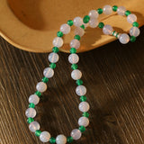 Spring Heartbeat Green Agate Necklace