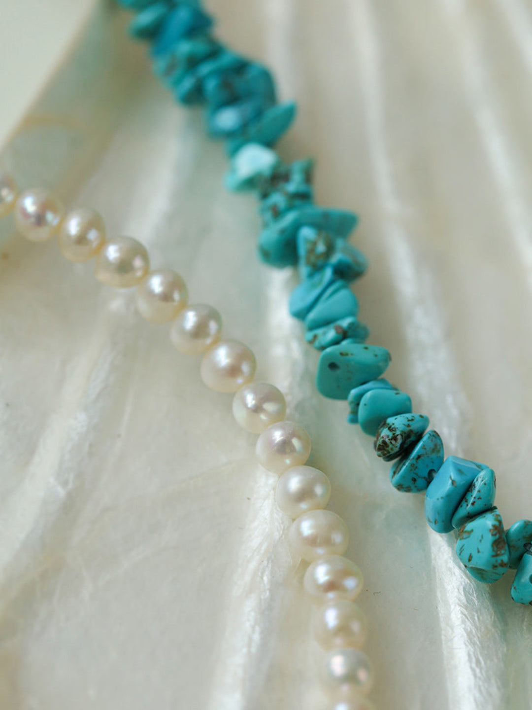 Irregular Turquoise Freshwater Pearl Necklace