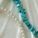 Irregular Turquoise Freshwater Pearl Necklace