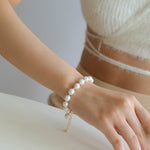 Magnetic Buckle Crepe Pearl Bracelet