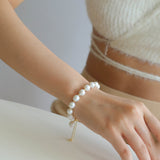 Magnetic Buckle Crepe Pearl Bracelet