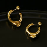 Simple Knotted Hoop Earrings