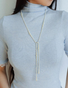Spring Heartbeat Series Long Pearl Necklace - Gembea Jewelry