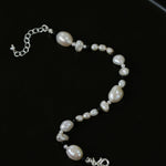 Baroque Pearl Black Agate Beaded Bracelet