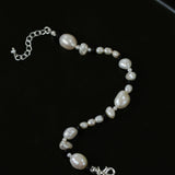 Baroque Pearl Black Agate Beaded Bracelet