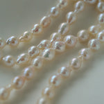 Ruby Zircon Drop Pearl Beaded Necklace