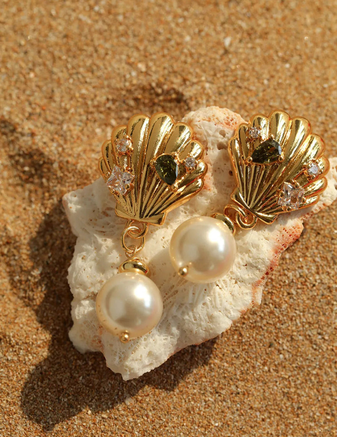 Sea's Embrace Series Shell Earrings