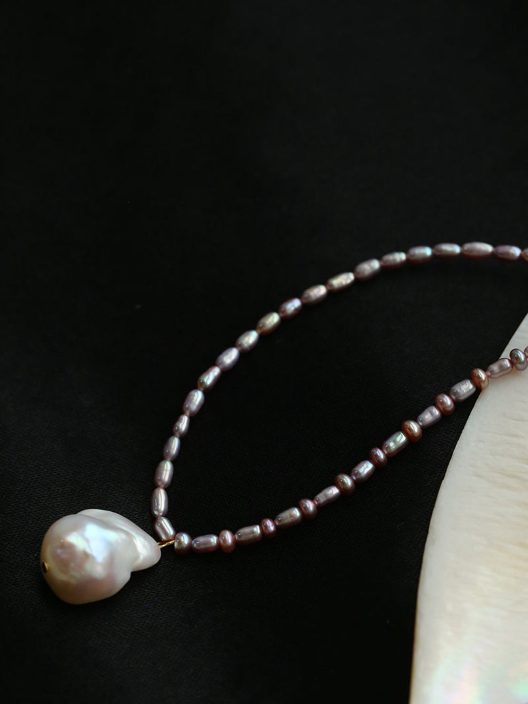 Natural Colorful Baroque Pearl Beaded Necklace