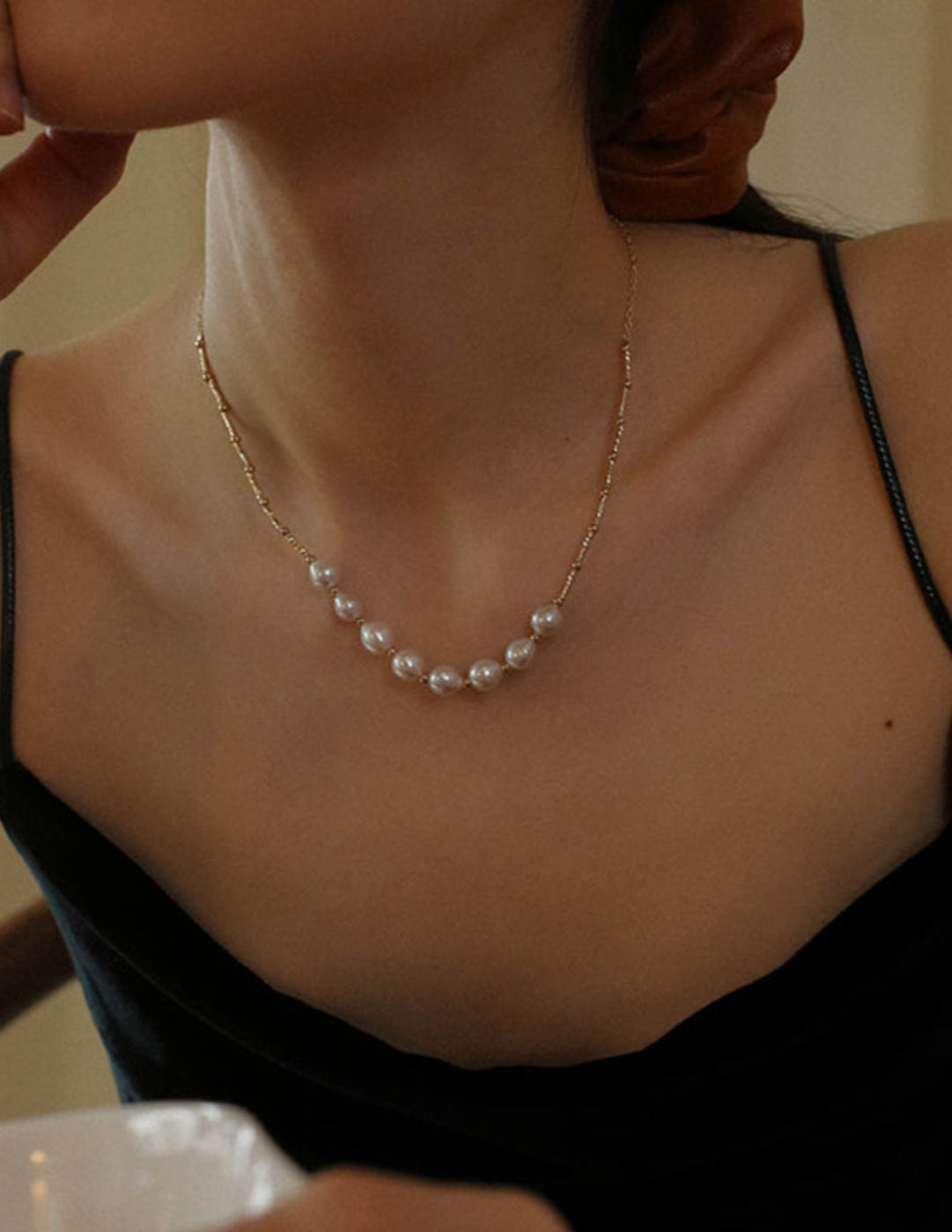 Smile Natural Shaped Pearl Necklace