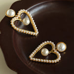 Spring Heartbeat Love Pearl Earrings