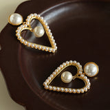 Spring Heartbeat Love Pearl Earrings