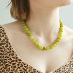 Green Grape Gemstone Beaded Necklace