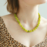 Green Grape Gemstone Beaded Necklace