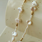 Simple Freshwater Rice Pearl Necklace