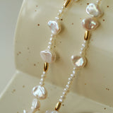 Simple Freshwater Rice Pearl Necklace