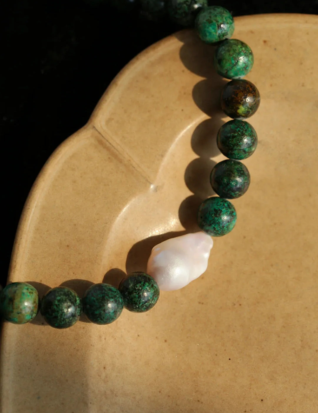 Baroque Pearl African Turquoise Beaded Necklace