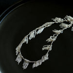 Disco Dancing Silver Tassel Necklace