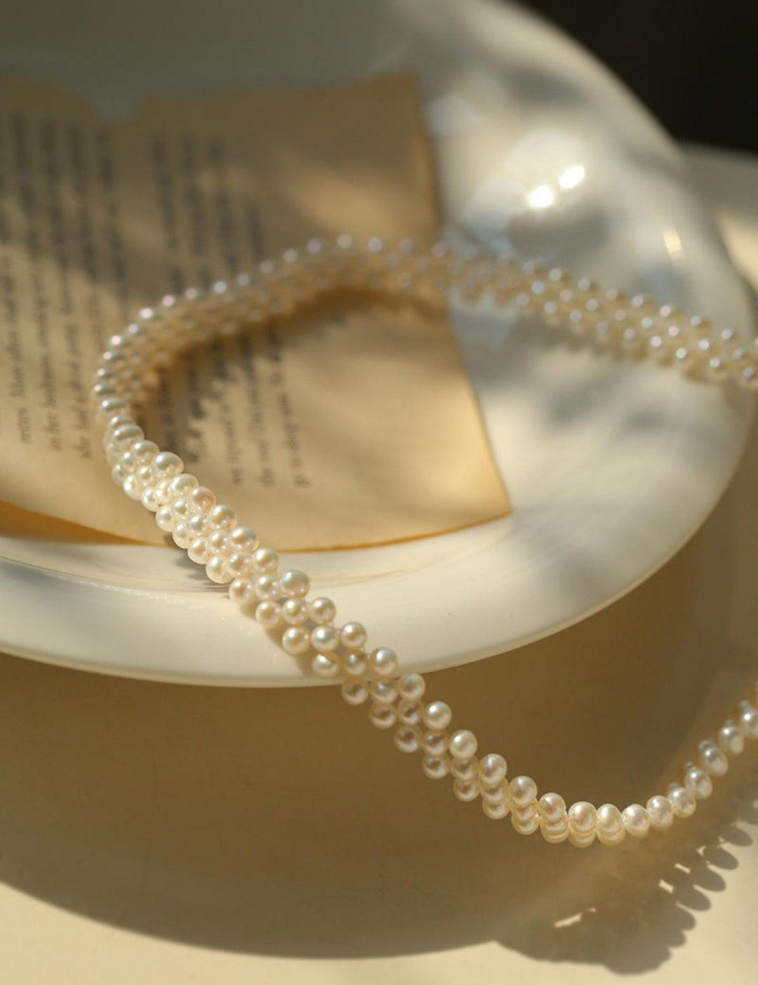 Hand-woven Freshwater Pearl Necklace - Gembea Jewelry