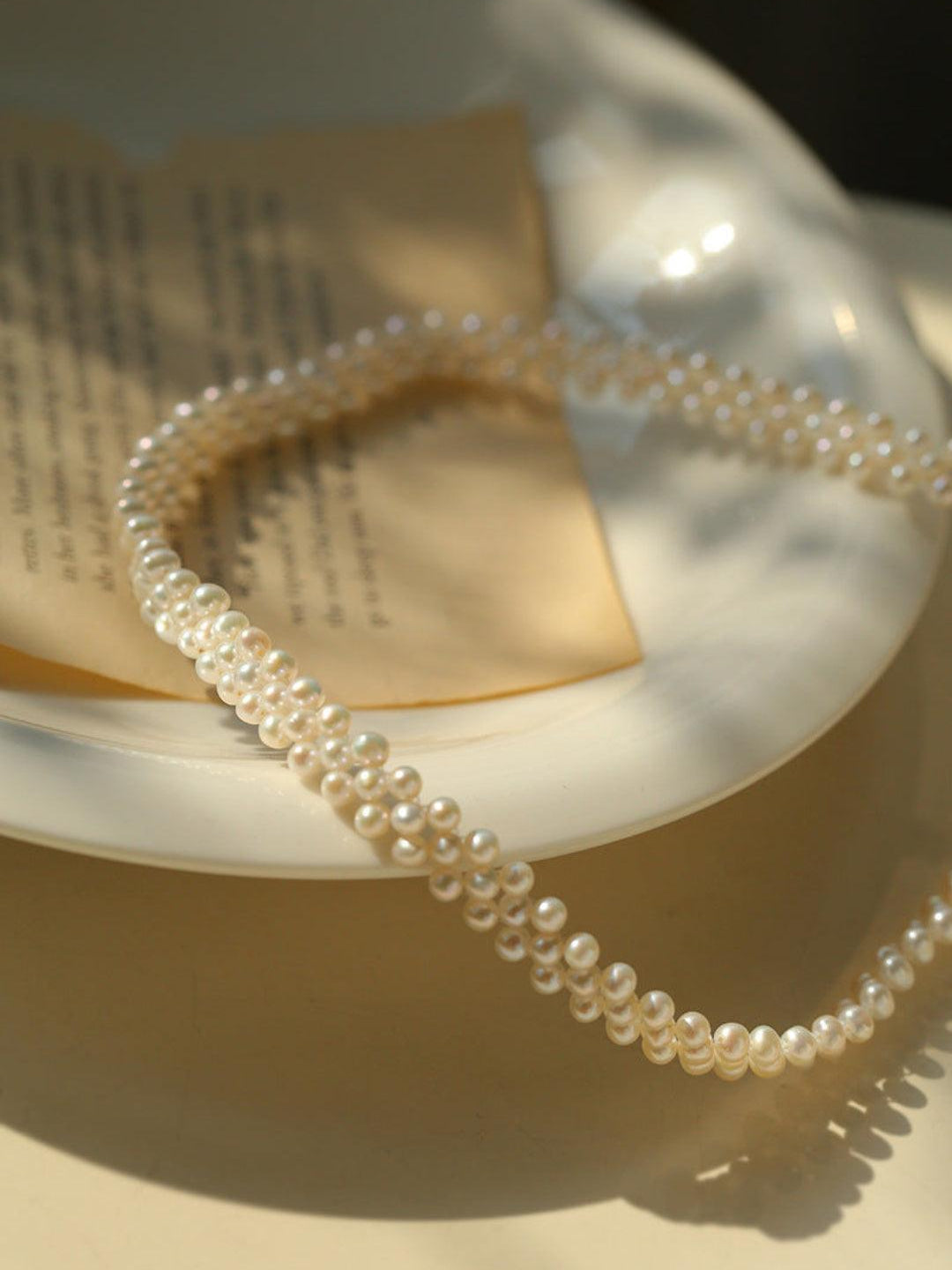 Hand-woven Freshwater Pearl Necklace - Gembea Jewelry