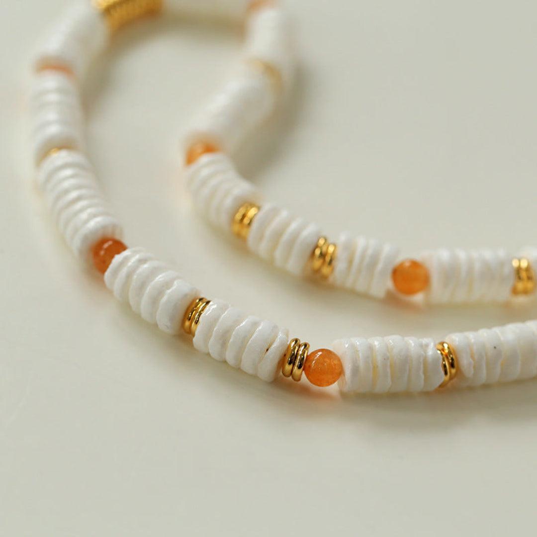 Sea's Embrace Series Stone Shell Necklace - Gembea Jewelry