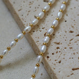 Gembea Jewelry Golden Bean Pearl Beaded Necklace