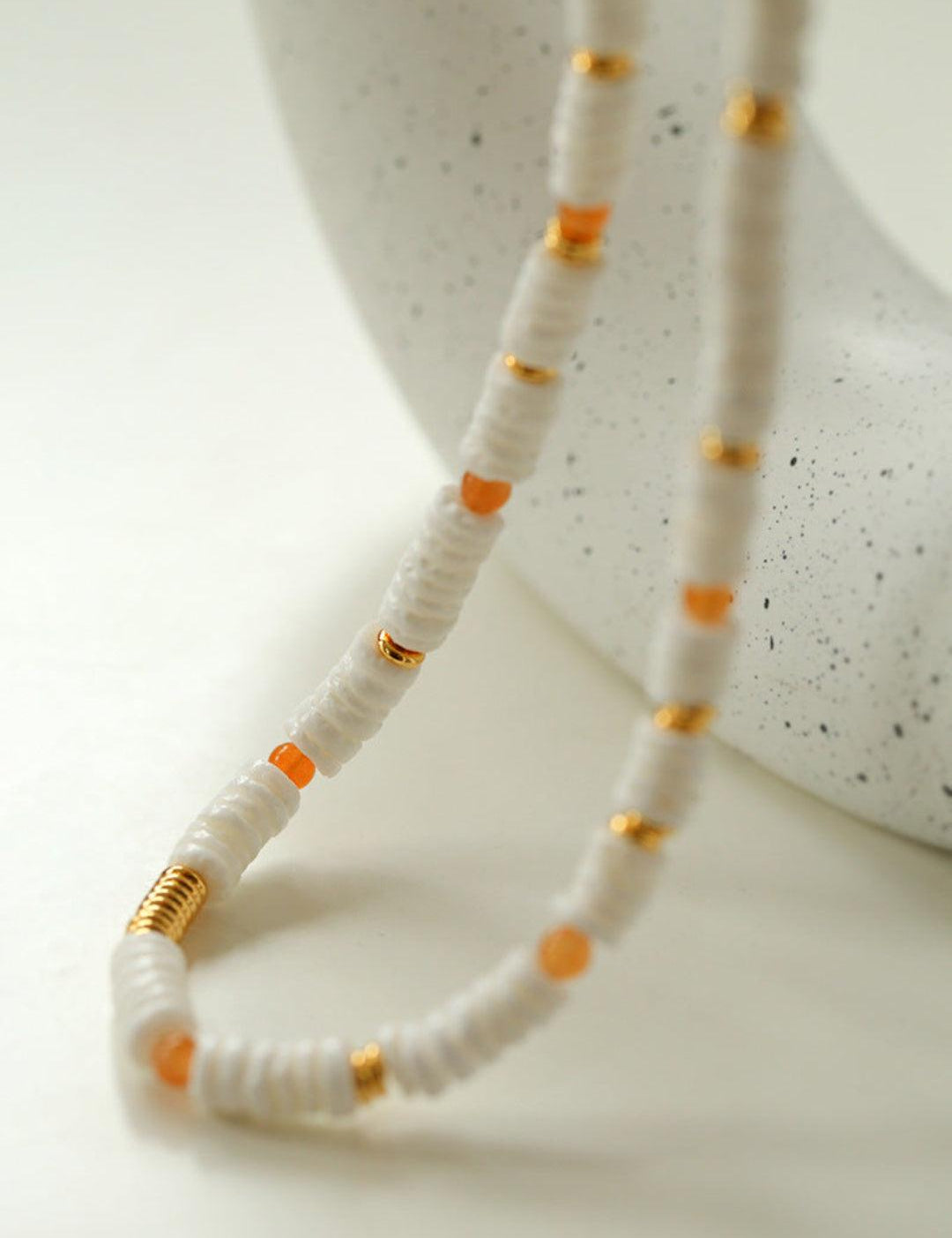 Sea's Embrace Series Stone Shell Necklace - Gembea Jewelry