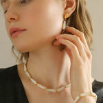 Handmade Drop White Mother of Pearl Necklace