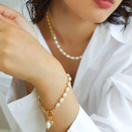 Y-shape Spliced Chain Pearl Bracelet