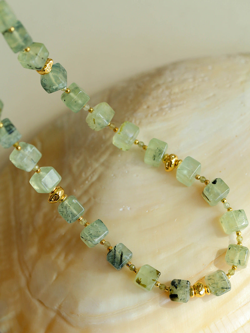 Sugar Cube Grape Stone Beaded Necklace Gembea Jewelry