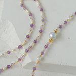 Amethyst Rice Pearl Necklace