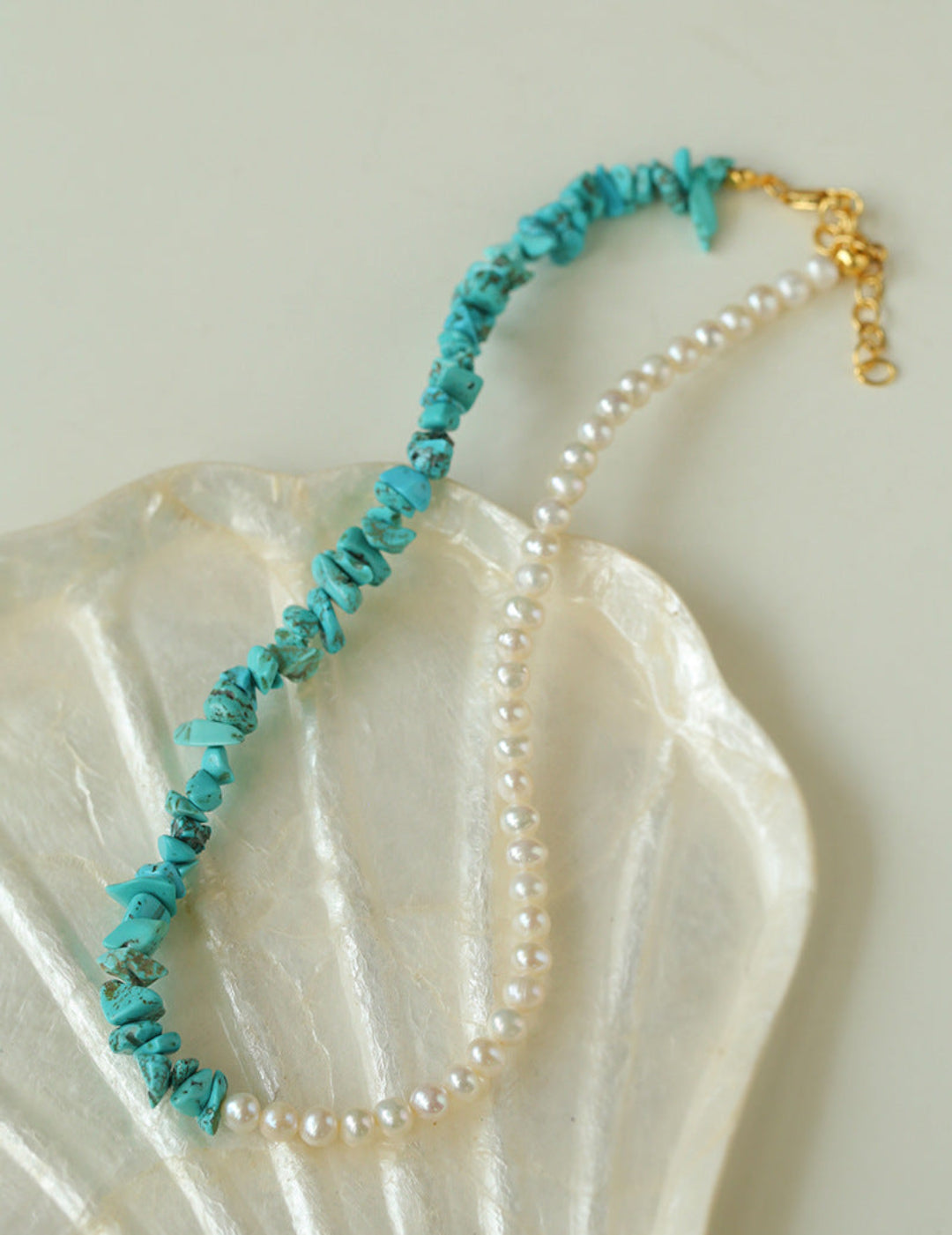 Irregular Turquoise Freshwater Pearl Necklace