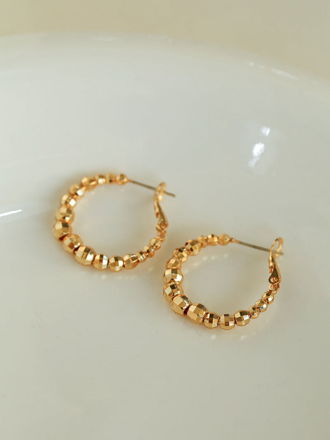 Multilayer Laser Bead Hoop Earrings