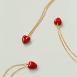 Gembea Jewelry Crush Red Heart Enamel Chain Necklace